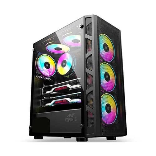 ANT ESPORTS 510 Air ARGB EATX Mid Tower Cabinet (Black)