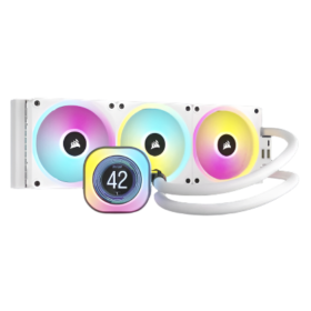 CORSAIR iCUE Link H150i LCD RGB 360mm CPU Liquid Cooler (White)