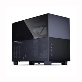 LIAN LI Q58X3 ITX Mini Tower Cabinet With PCIe 3.0 Riser Cable (Black)